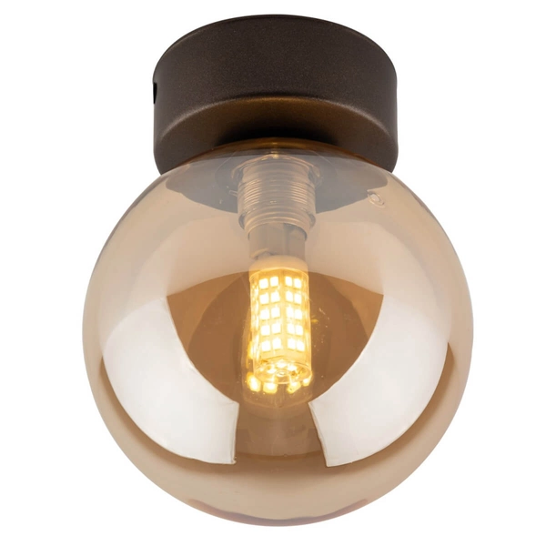 Lampa naścienna do holu Estera 10256 ball kula brązowa bursztynowa