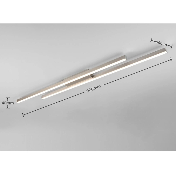 Podłużna plafoniera Odio R67882107 RL Light LED 22W 3000K listwa nikiel