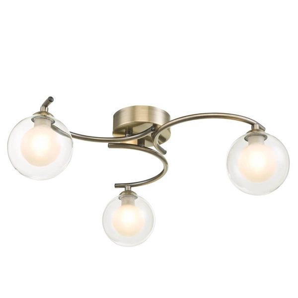 Kulista lampa sufitowa Nakita NAK5375-04 balls kule przezroczyste mosiądz