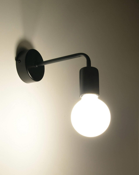 Industrialna LAMPA ścienna SL.0306 kinkiet OPRAWA loft metalowa czarna