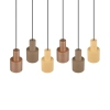 Metalowa lampa wisząca Agudo 319400617 beżowa szara różowa 6xE27