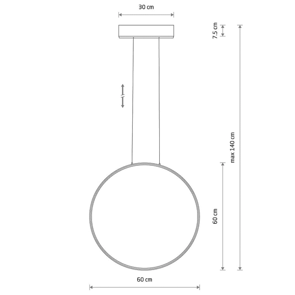 Pierścieniowa lampa wisząca Circolo 10811 Nowodvorski LED 21W 3000K czarna