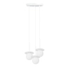 Wisząca lampa kulista Borra BRB311P3 potrójne kule szklana biały