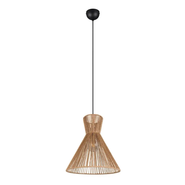 Wisząca lampa ekologiczna ROSALIE R36191036 czarny brązowy