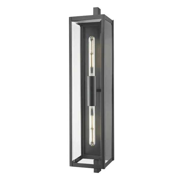 Elegancki kinkiet Dover W02095BK na zewnątrz metalowy czarny