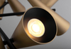 Lampa wisząca Giro MOD095PL-10BS stożki tuby mosiądz