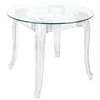 Okrągły stół King Round szklany do pokoju transparentny 