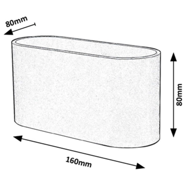 Minimalistyczna LAMPA ścienna KAUNAS 7024 Rabalux metalowy kinkiet owalny do salonu biały