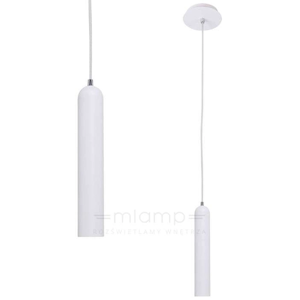 LAMPA wisząca ATHAN FH31141-BJ-WHT Italux tuba OPRAWA metalowy zwis biały