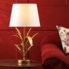 Designerska stołowa lampa Phaedra PHA4235 kłosy do salonu złote białe