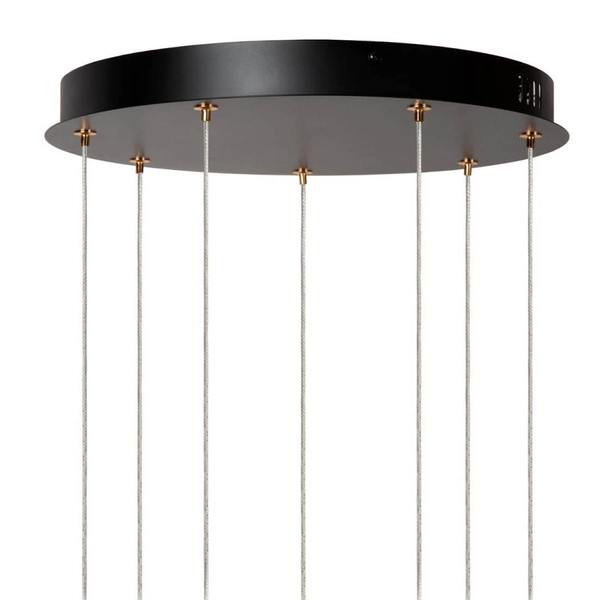 Lampa wisząca loftowa BERLIANE 00430/28/60 szklana czarna złota