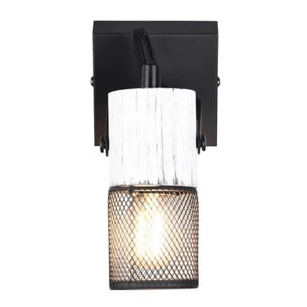 Ruchomy kinkiet ścienny Tosh 804370134 z włącznikiem czarny biały