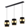 Potrójna lampa wisząca glamour Calisto 4378 TK Lighting na listwie czarna złota