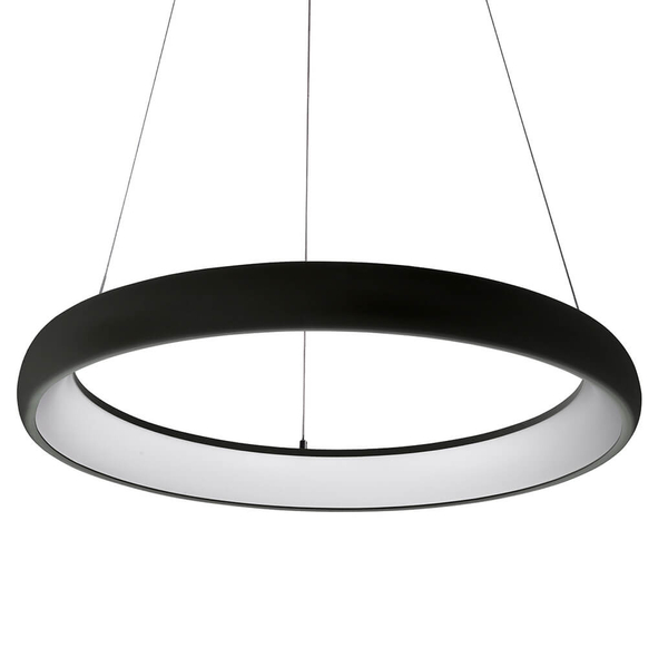 Ledowa lampa wisząca Alessia LED 50W 4000K pierścień czarny