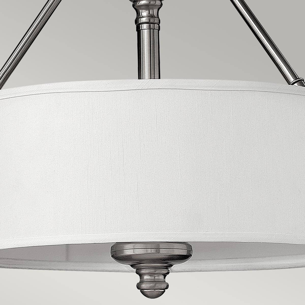 Lampa sufitowa Sussex HK-SUSSEX-SF Hinkley przezroczysty biały nikiel