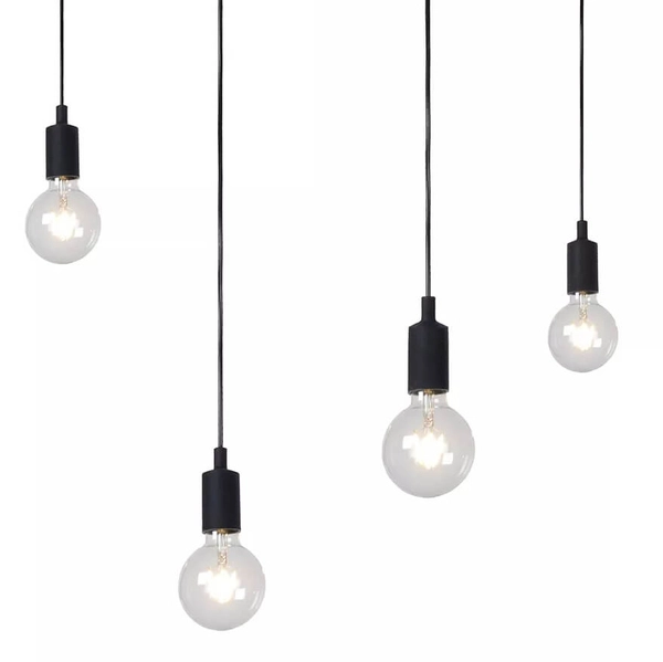 Wisząca lampa industrialna Fix Multiple pająk czarny