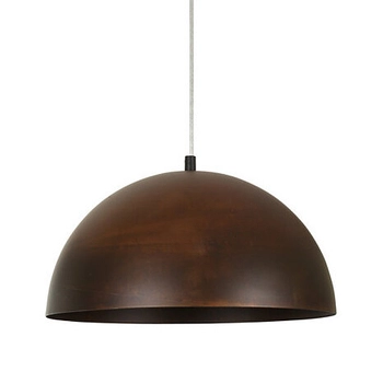 Metalowa kopuła wisząca Hemisphere 6367 retro lampa do holu rdzawa