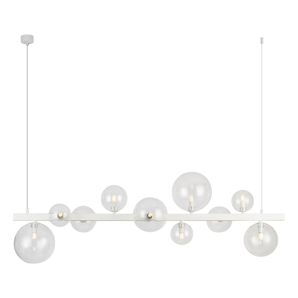 Wielopunktowa lampa salonowa BUBBLES AZ5867+AZ5872 biały przezroczysty