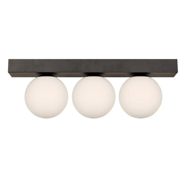 Lampa kulista przysufitowa SPHERE 1204 Zumaline do sypialni czarny biały