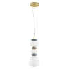 Skandynawska lampa wisząca FELANZO LE45241 z porcelany biała złota niebieska