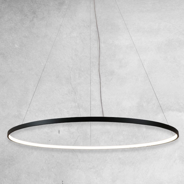 Wisząca lampa biurowa Agari LED 38W 4000K czarny pierścień