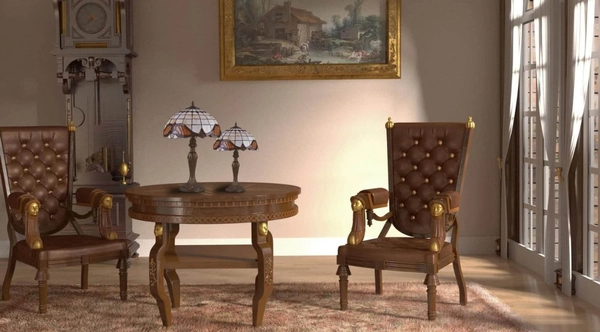 Dekoracyjna lampa stołowa Papi K-G121122 do salonu brązowa