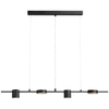 LAMPA wisząca ROW 107746 Markslojd metalowa OPRAWA tuby ZWIS na listwie art deco czarny