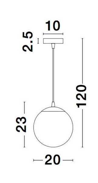 Kulista lampa wisząca Caleta do salonu chrom przydymiona