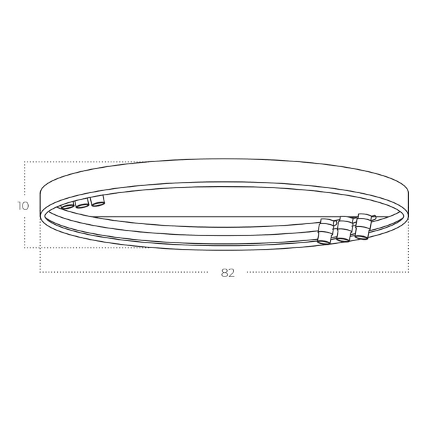 Lampa sufitowa ściemnialna SERAFINO AZ5833 LED 43W 3000K złota czarna