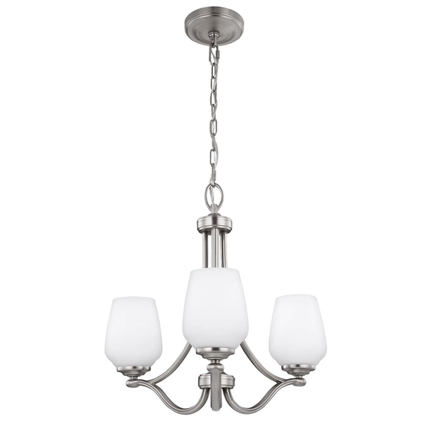 Potrójna lampa wisząca Vintner FE-VINTNER3 na łańcuchu biała nikiel