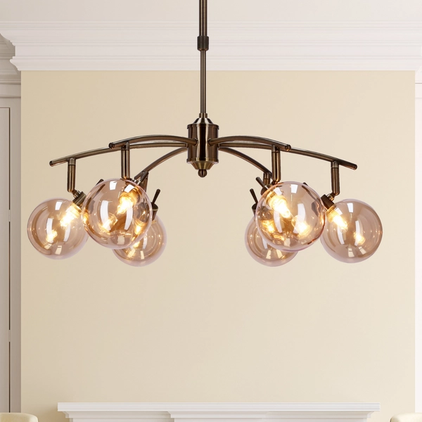 Żyrandol do salonu Lentini 36-16386 Candellux kule balls patyna