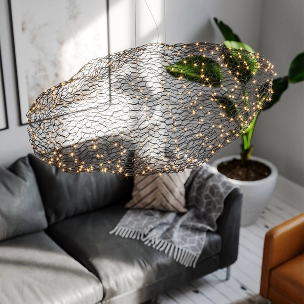 Lampa wisząca Hayden 4201250-4002 By Rydens LED 15W 2700K siatka czarna