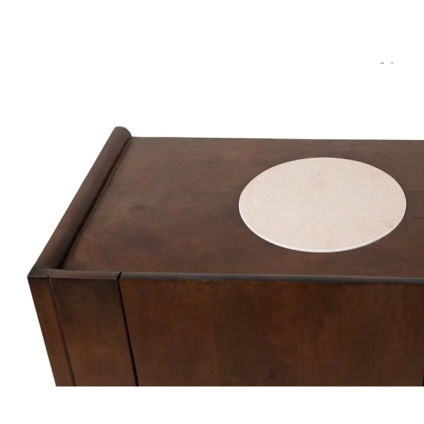 Szafka niska PAGODA MM001501100408 brązowa drewniana dekor marmuru 180cm