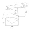 Magnetyczna lampa szynowa M0046N LED 8W 3000K okrągły biały