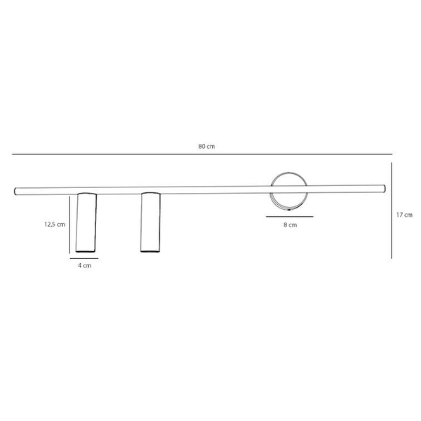 Lampa ścienna minimalistyczna Trevo 1104D Aldex listwa biała