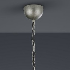 Wisząca LAMPA loftowa DELHI 303400167 Trio metalowa OPRAWA kopuła ZWIS industrialny nikiel brązowy
