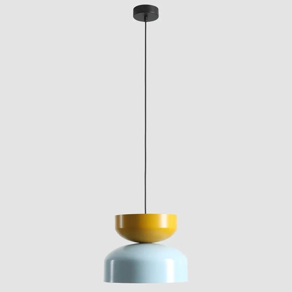 Lampa wisząca do jadalni Tula 1132G29_14_C metalowa niebieska żółta