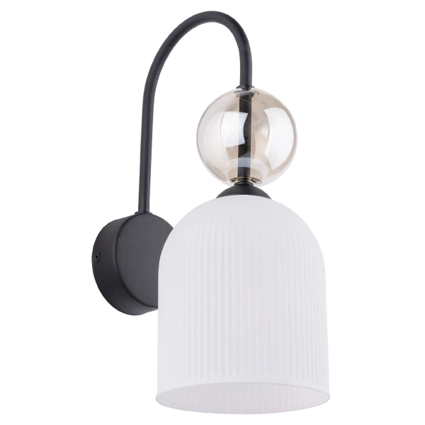 Naścienny nocny kinkiet Sophia Cognac 11587 na wysięgniku biały