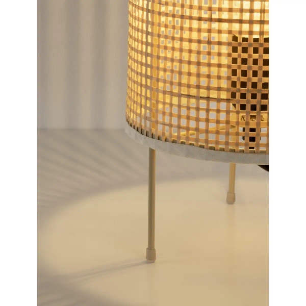 Elegancka stołowa lampka PLOMITA LE45375 do sypialni naturalna