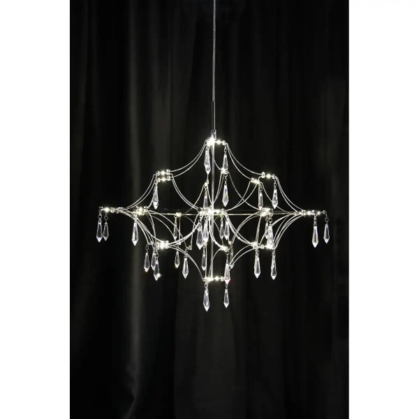 Żyrandol kryształowy Efesos 108869 LED 14W 3000K przezroczysty stalowy