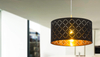 Wisząca lampa Clarke 15229H okrągła ażurowa czarna złota