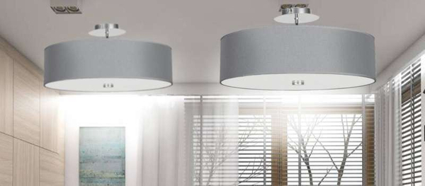 Plafon LAMPA sufitowa 6532 Nowodvorski klasyczna OPRAWA abażurowa okrągła szara