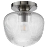 Szklana lampa sufitowa do jadalni Abrielle ABR5208 ryflowany nikiel