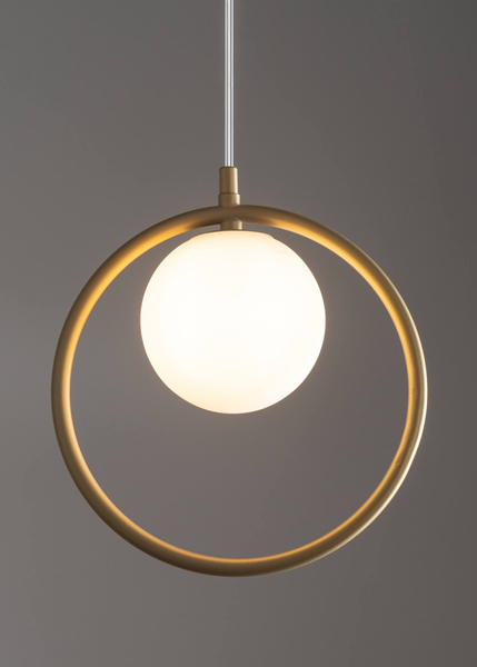 Wisząca lampa złota Ring do przedpokoju metalowy pierścień