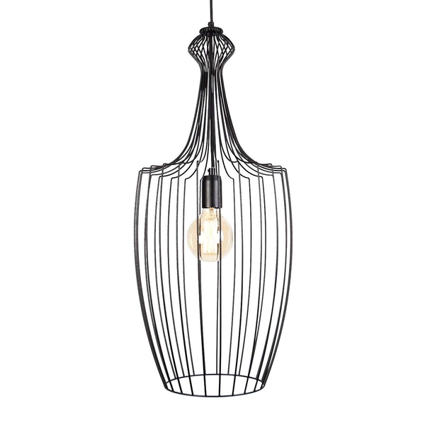 LAMPA wisząca LUKSOR L 8850 Nowodvorski industrialna OPRAWA klatka metalowa drut złoty