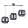 Wisząca lampa potrójna HARE 33-18502 do jadalni chrom szara srebrna