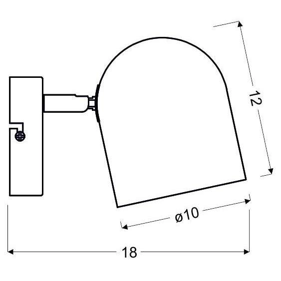 Lampa ścienna AZURO 91-63205 metalowa regulowany reflektorek szary