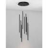 Metalowa lampa zwisowa Buga LE43486 LED 40W 3000K rurki czarna