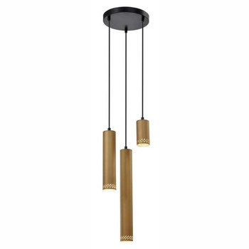 Salonowa lampa wisząca Tubo 33-79121 Candellux tuba czarna drewno