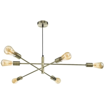 Molekułowa lampa wisząca Alana ALA0675 Dar Lighting sticks mosiądz